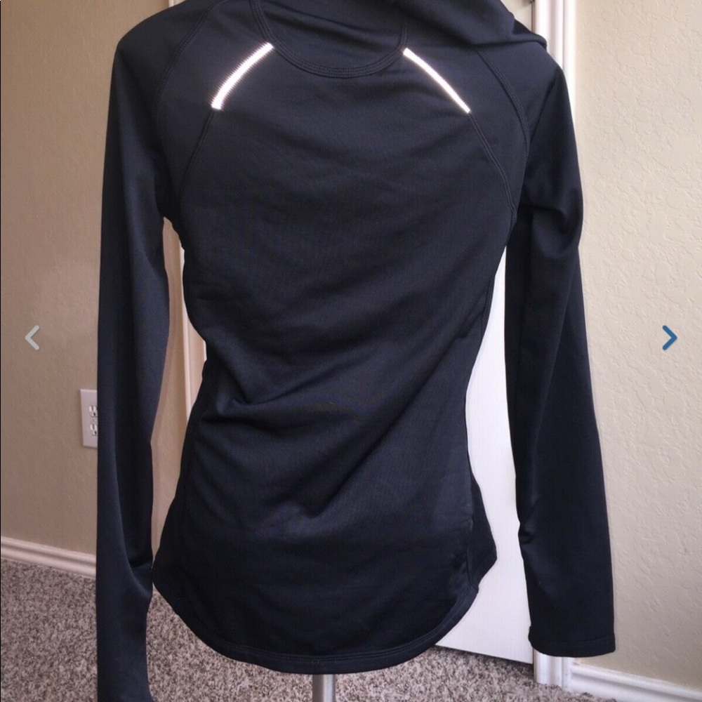 Athleta Black Pullover Jacket Kangaroo Pocket Xs - image 4